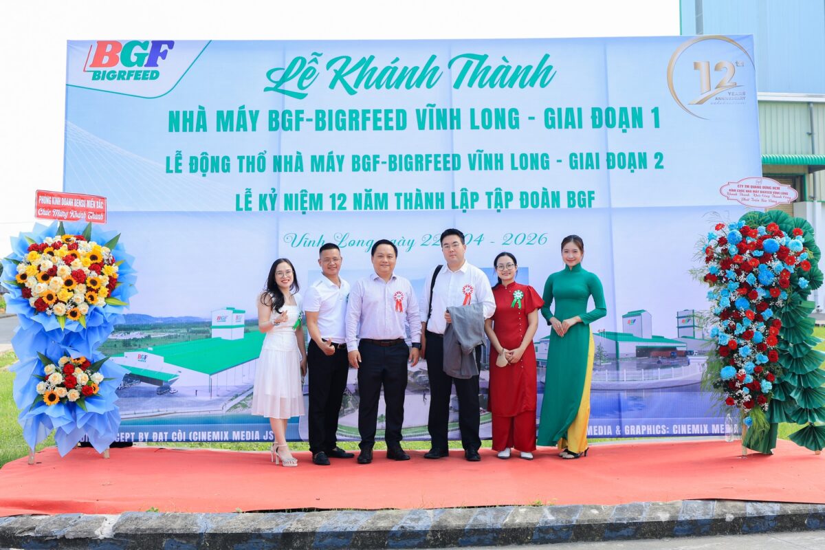🎉 CHÚC MỪNG LỄ KHÁNH THÀNH GIAI ĐOẠN 1 – KHỞI CÔNG GIAI ĐOẠN 2 NHÀ MÁY BIGRFEED VĨNH LONG - KỶ NIỆM 12 NĂM THÀNH LẬP TẬP ĐOÀN BGF (22/4/2014 – 22/4/2026)