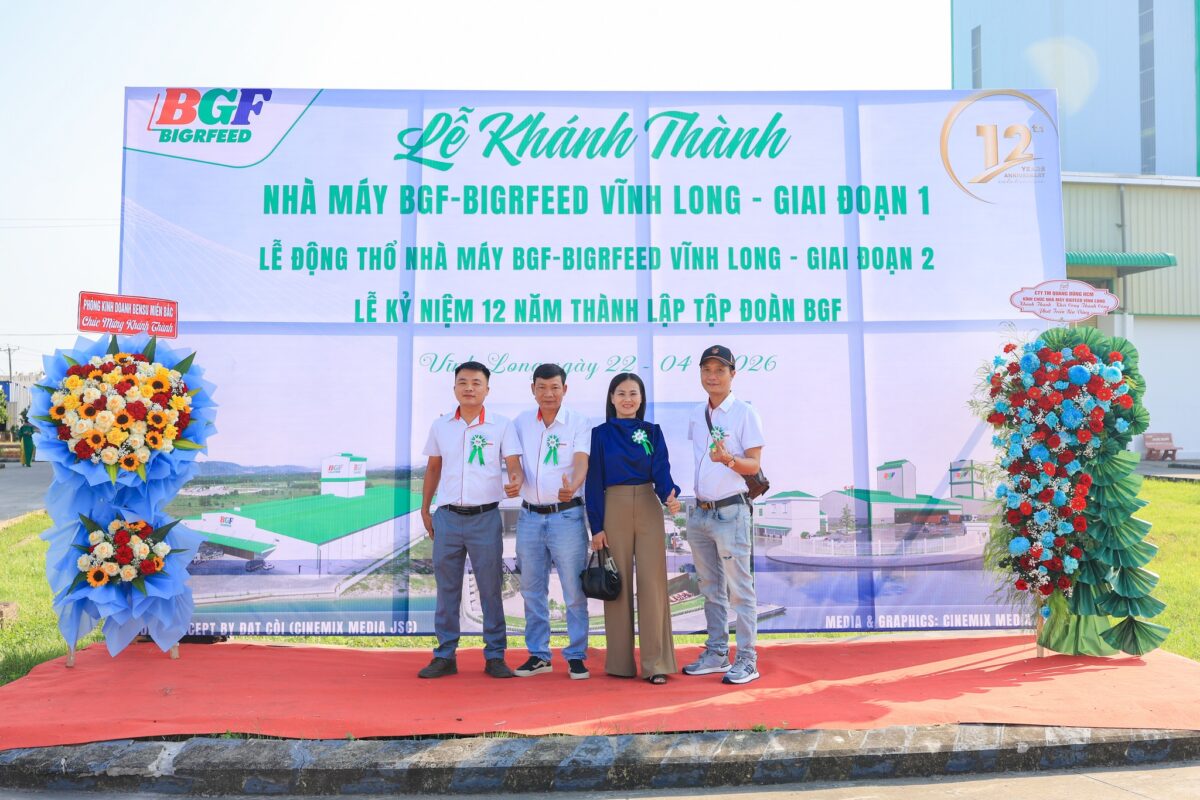 🎉 CHÚC MỪNG LỄ KHÁNH THÀNH GIAI ĐOẠN 1 – KHỞI CÔNG GIAI ĐOẠN 2 NHÀ MÁY BIGRFEED VĨNH LONG - KỶ NIỆM 12 NĂM THÀNH LẬP TẬP ĐOÀN BGF (22/4/2014 – 22/4/2026)