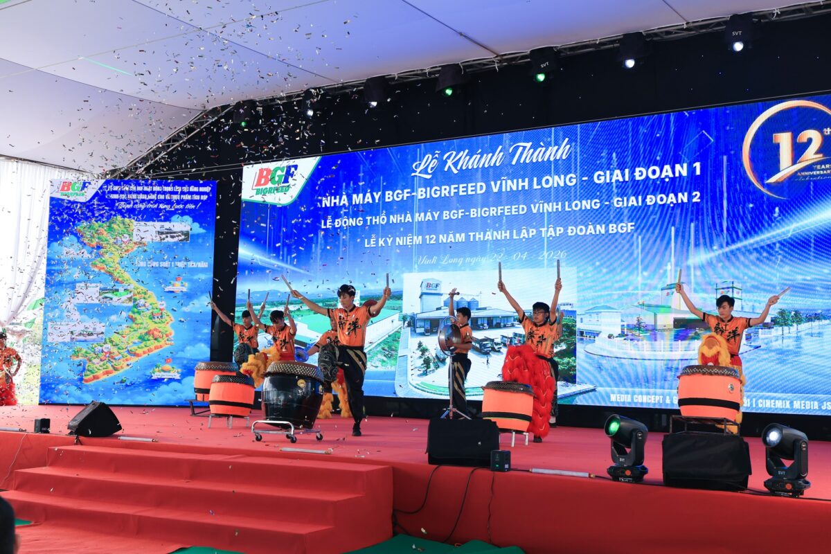 🎉 CHÚC MỪNG LỄ KHÁNH THÀNH GIAI ĐOẠN 1 – KHỞI CÔNG GIAI ĐOẠN 2 NHÀ MÁY BIGRFEED VĨNH LONG - KỶ NIỆM 12 NĂM THÀNH LẬP TẬP ĐOÀN BGF (22/4/2014 – 22/4/2026)