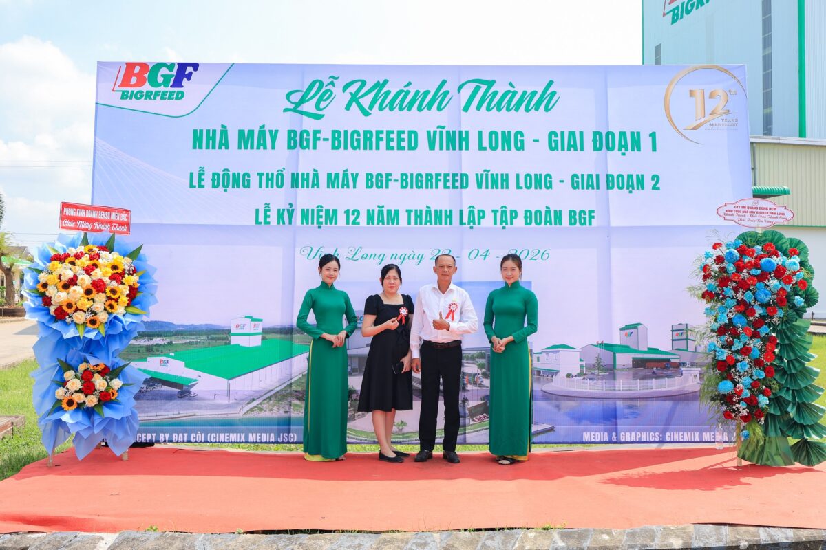 🎉 CHÚC MỪNG LỄ KHÁNH THÀNH GIAI ĐOẠN 1 – KHỞI CÔNG GIAI ĐOẠN 2 NHÀ MÁY BIGRFEED VĨNH LONG - KỶ NIỆM 12 NĂM THÀNH LẬP TẬP ĐOÀN BGF (22/4/2014 – 22/4/2026)