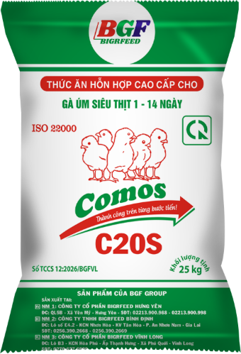 Bao bì COMOS C20S — Gà úm siêu thịt 1 – 14 ngày