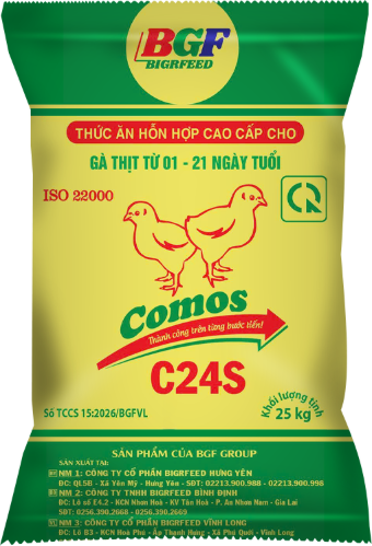 Bao bì COMOS C24S — Gà thịt từ 01 – 21 ngày tuổi