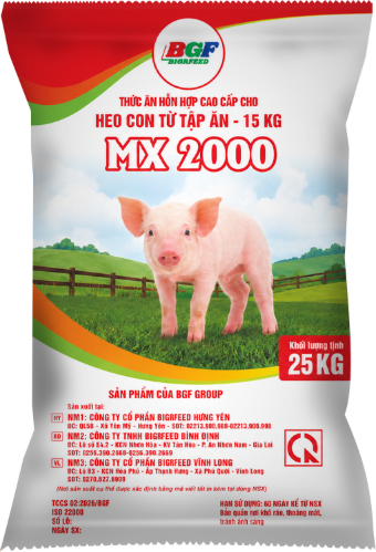 Bao bì MAXONE MX 2000 — Heo con từ tập ăn – 15 kg