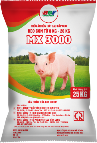 Bao bì MAXONE MX 3000 — Heo con từ 8 kg – 20 kg