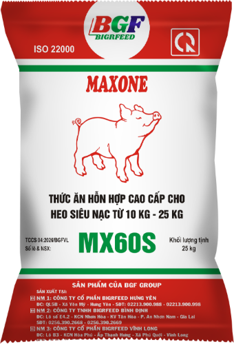Bao bì MAXONE MX60S — Heo siêu nạc từ 10 kg – 25 kg